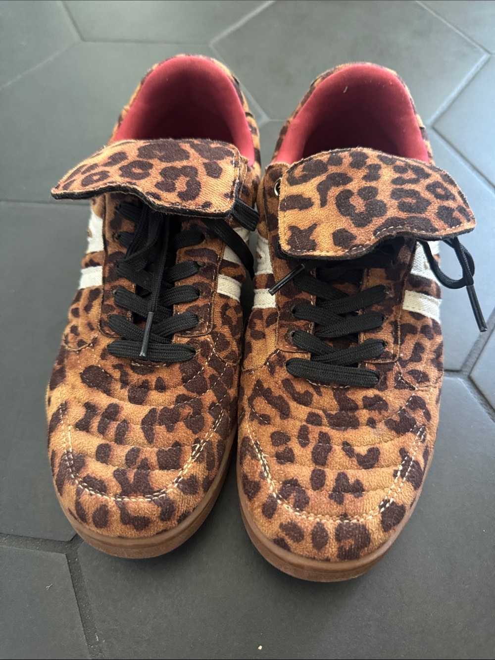 Steve Madden Leopard Print Sneakers with Black Laces